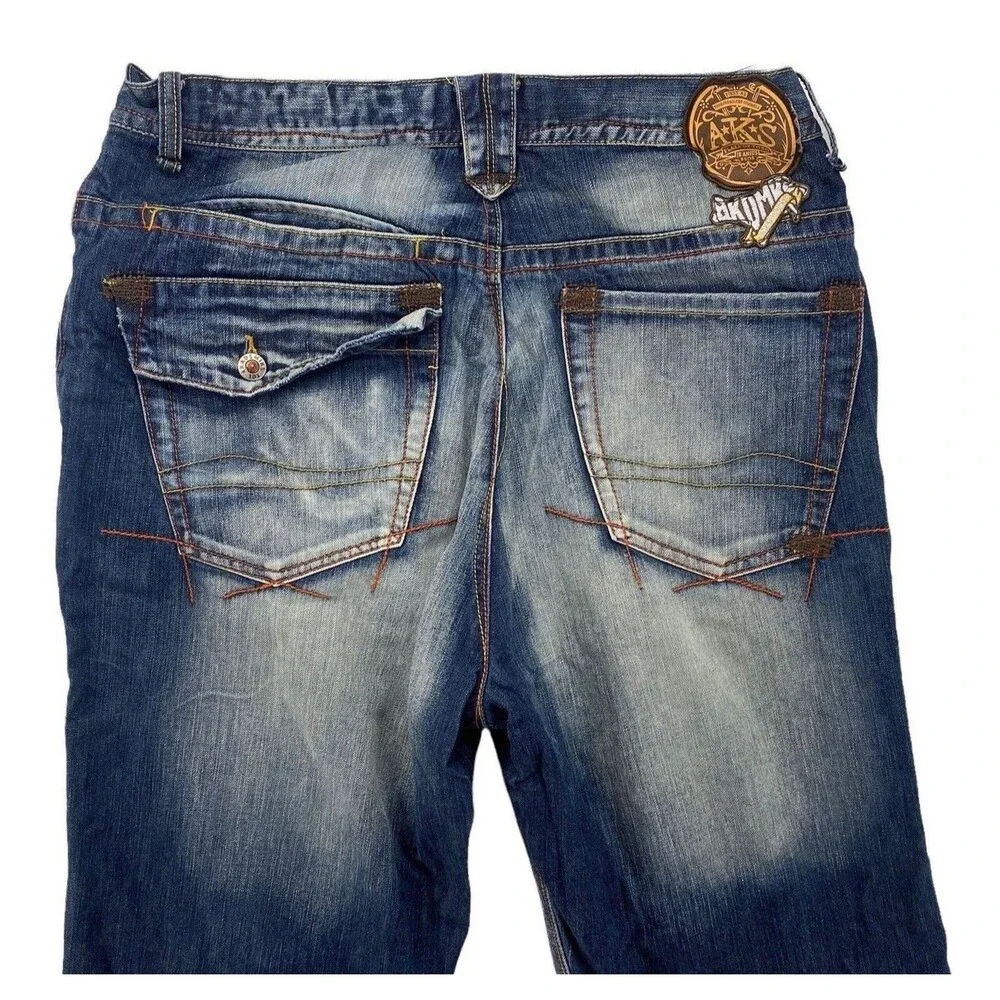 AKADEMIKS Jeans Men's Size 34x31 Blue Cotton Streetwear Denim Pants